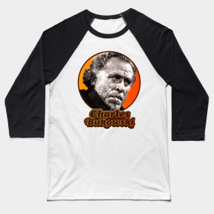 Retro Charles Bukowski Tribute Baseball T-Shirt